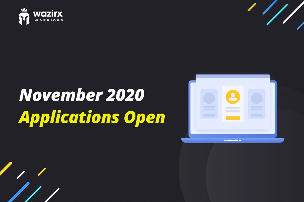 WazirX Warriors November Applications Open