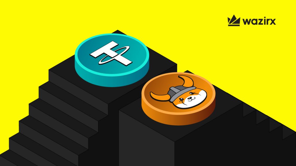 FLOKI/USDT trading on WazirX