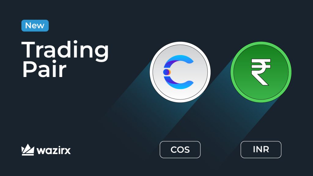 COS/INR trading on WazirX