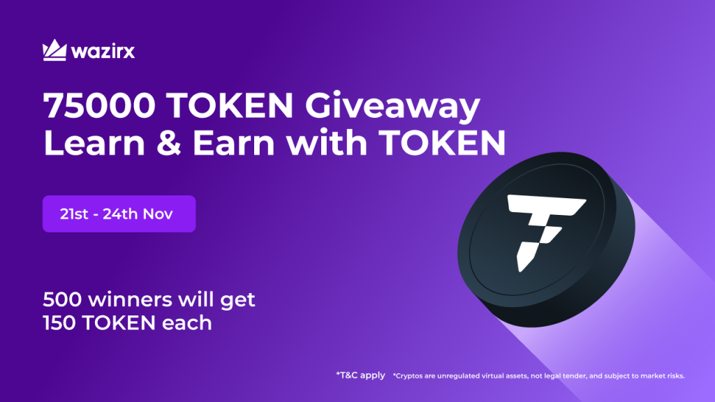 TokenFi 🤝 WazirX For Learn & Earn Campaign – 75,000 TOKEN Giveaway 🎁