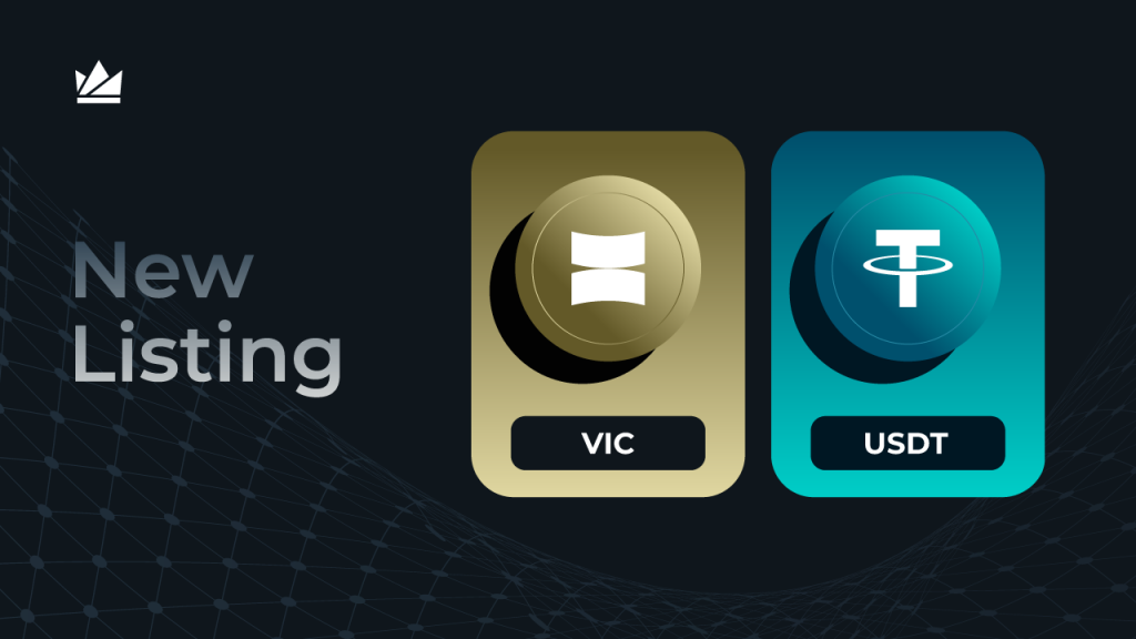 VIC/USDT trading on WazirX