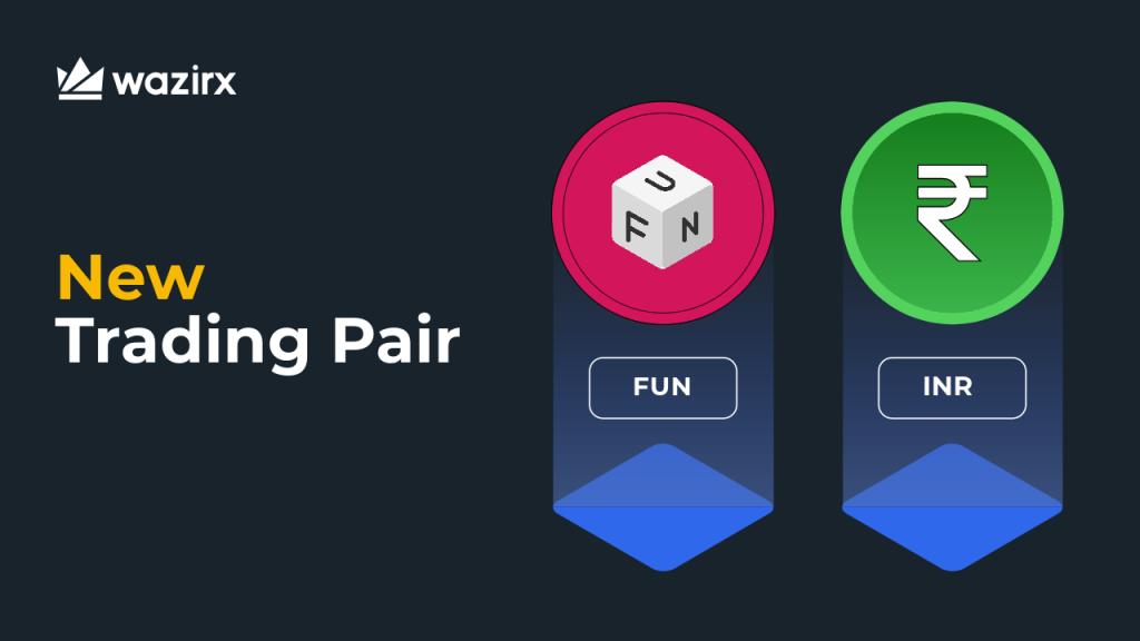 FUN/INR trading on WazirX