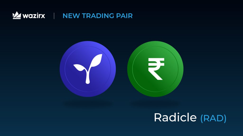 RAD/INR trading on WazirX