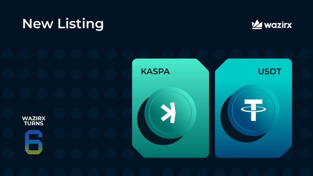 KAS/USDT trading on WazirX