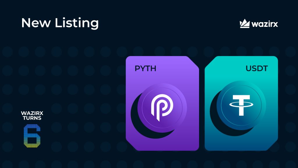 PYTH/USDT trading on WazirX