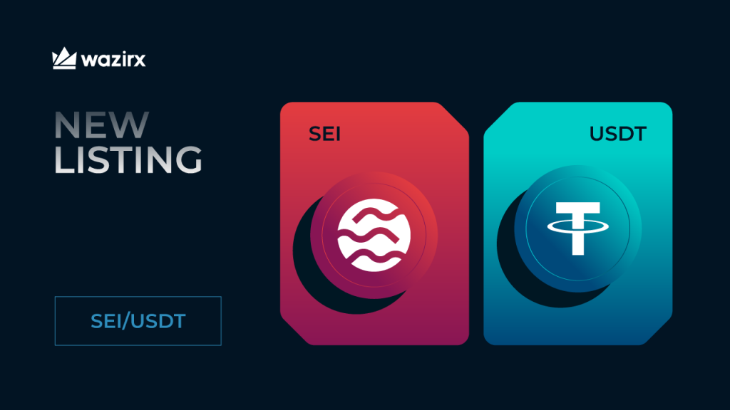 SEI/USDT trading on WazirX