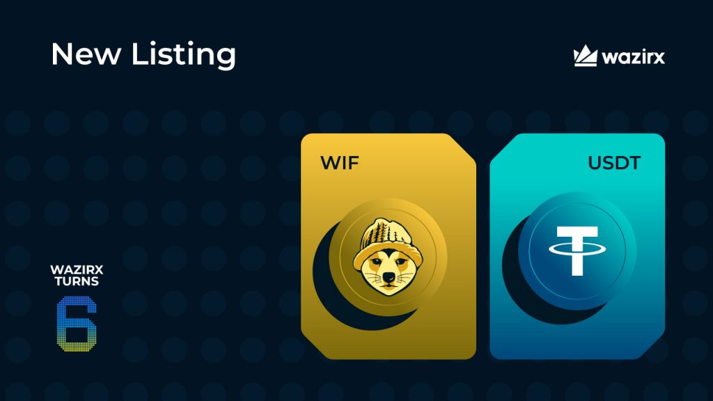 WIF/USDT trading on WazirX