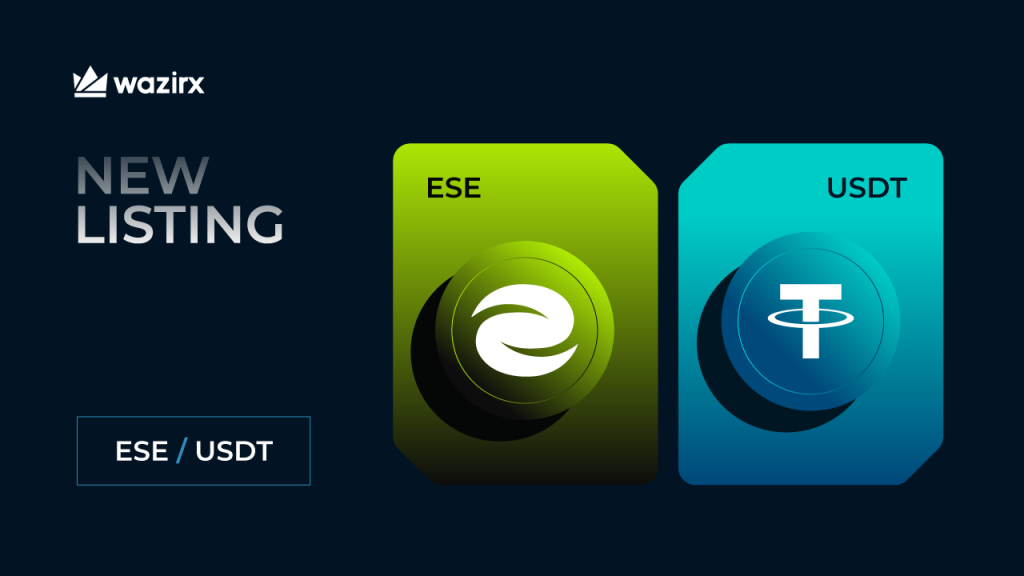 ESE/USDT trading on WazirX
