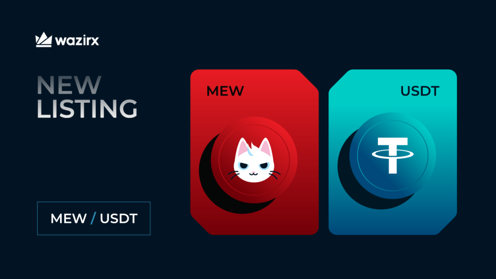 MEW/USDT trading on WazirX