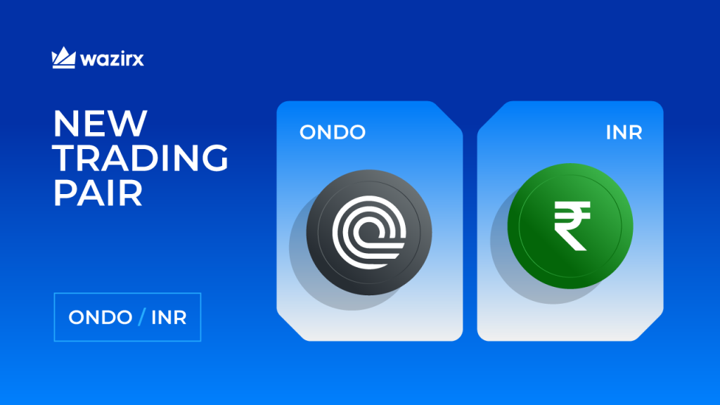 ONDO/INR trading on WazirX