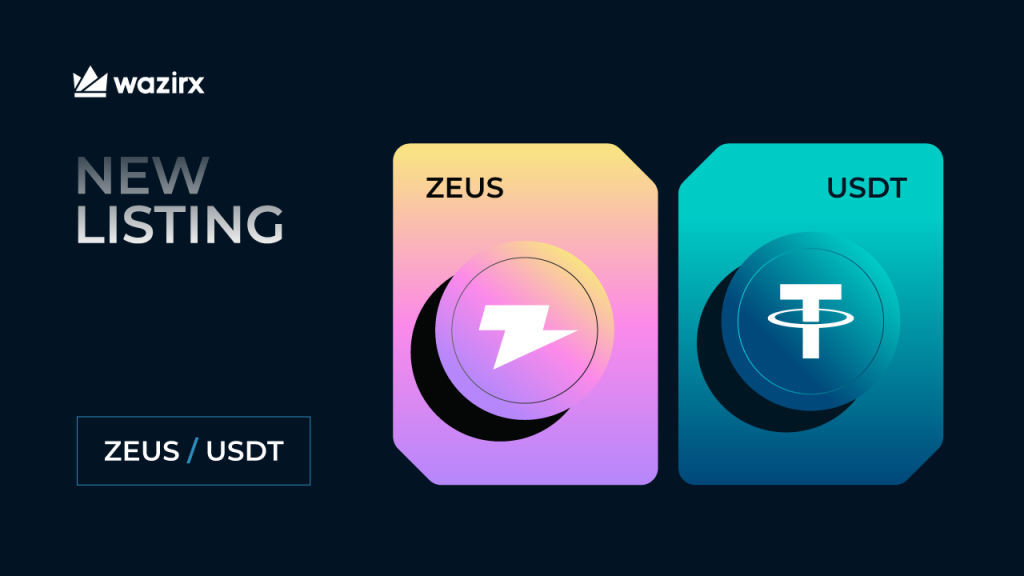 ZEUS/USDT trading on WazirX