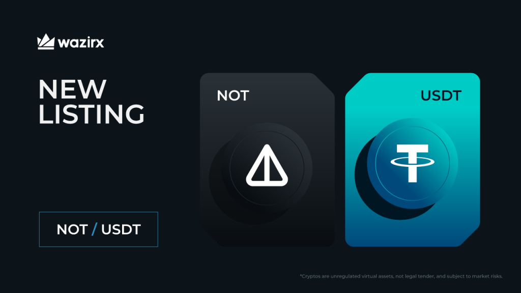 NOT/USDT trading on WazirX