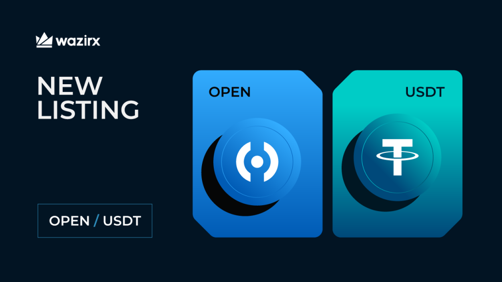 OPEN/USDT trading on WazirX