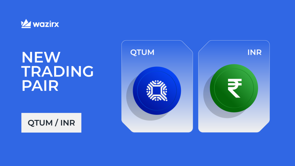 QTUM/INR trading on WazirX