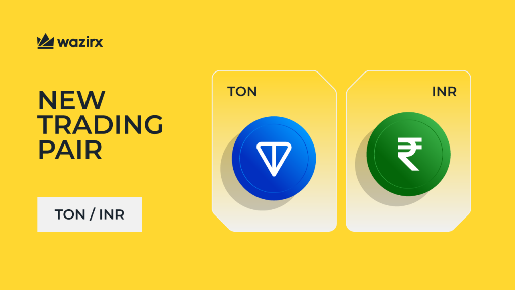 TON/INR trading on WazirX