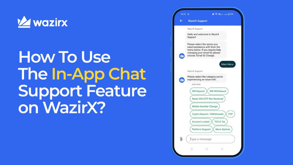 How To Use The In-App Chat Support Feature on WazirX?