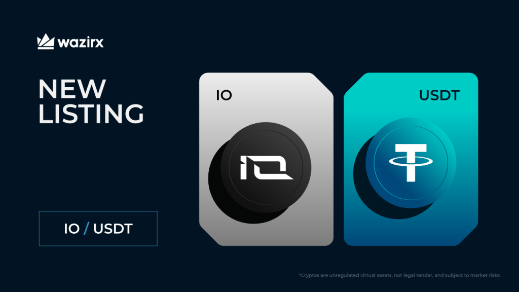 IO/USDT trading on WazirX