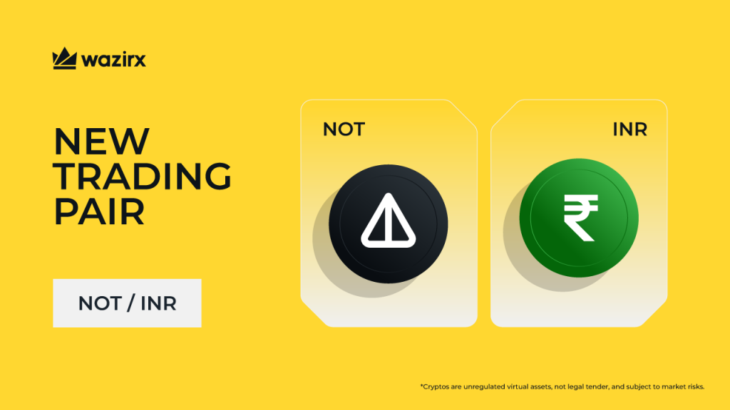 NOT/INR trading on WazirX