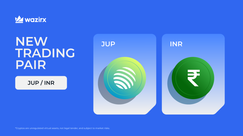 JUP/INR trading on WazirX