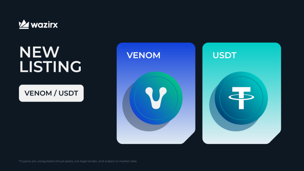 VENOM/USDT trading on WazirX