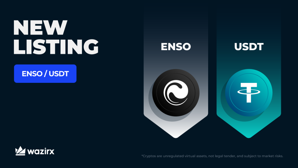 ENSO/USDT trading on WazirX