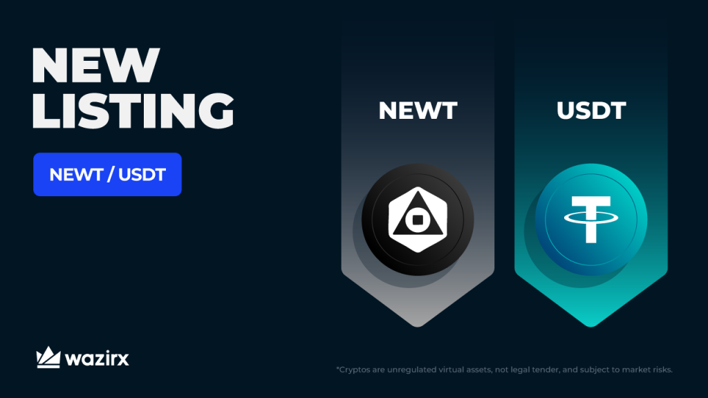 NEWT/USDT trading on WazirX