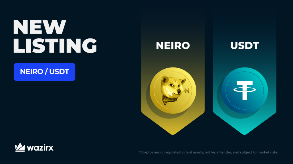 NEIRO/USDT trading on WazirX